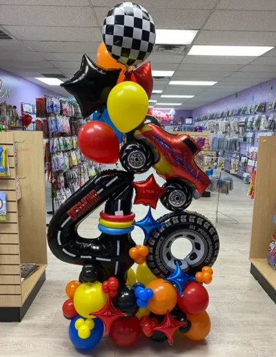 Racing Birthday Balloon Arrangement